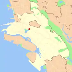 Location of Grand Lake in Oakland