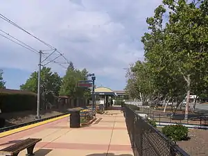 The platform at Oakridge station, 2012