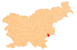 The location of the Municipality of Kostanjevica na Krki