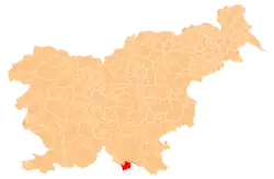 Location of the Municipality of Kostel in Slovenia