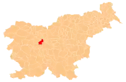 The location of the Municipality of Medvode