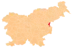 The location of the Municipality of Podčetrtek