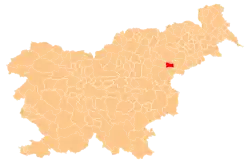 The location of the Municipality of Poljčane