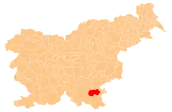 The location of the Municipality of Semič