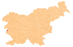 The location of the Municipality of Šempeter–Vrtojba