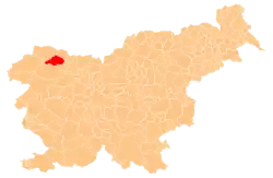 The location of the Municipality of Gorje