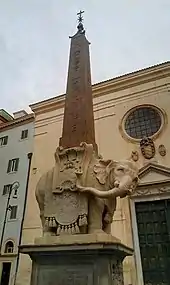 Obelisk at the Piazza della Minerva, Rome.