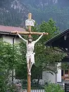 Traditional crucifix beside the Pilatushaus