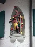 Woodcarving of St Florian