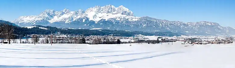 Panorama of Oberndorf in Tyrol