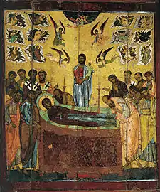 12th-century rendition of the Dormition by a Novgorod artist