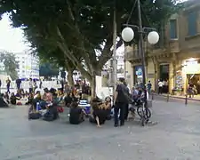 First meeting of the Occupy Buffer Zone movement in Eleftheria Square, 15 of October, 2011.