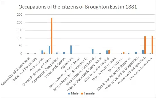 Occupations of Broughton East Citizens in 1881