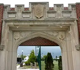 Surviving entrance of the Ocean City High School, Ocean City, New Jersey, 1924.