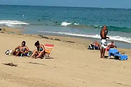 Beachgoers at Ocean Park.