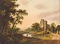 Landscape with a view of Drimnagh Castle, 1821, Oil on canvas, 17½ x 23½ in, 44.4 x 59.7 cm.