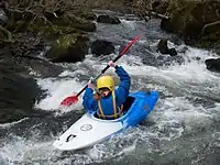 A student from Ogwen Cottage on kayaking activity day