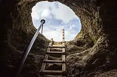 Exterior seen from inside the mine