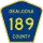 County Road 189 marker