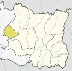 Location of Okhaldhunga in dark yellow