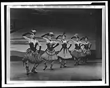 Scene from Oklahoma's dream ballet. Theatre Guild, NYC. 1943. Choreographed by Agnes de Mille.