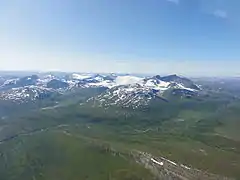 View of the mountains from Sweden