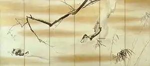 Maruyama school, Pine, Bamboo, Plum, six-fold screen, Maruyama Ōkyo (1733–1795), Japanese