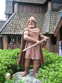Olaf II of Norway statue located in Disney World's Epcot