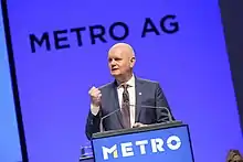 Koch at the Metro AG annual press conference in Düsseldorf, December 2019