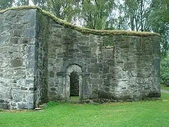 Outer wall at St. Olav's Church ruins