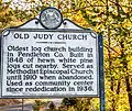 Historic marker - Old Judy Church on Hwy. 220