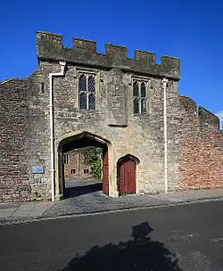 Gatehouse and south boundary wall to the Old Deanery