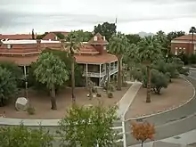 Northeast view of Old Main and the surrounding gardens, 2008