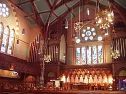 Interior of the Old South Church, Boston, Massachusetts, 1873-75.