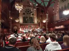 Christmas Eve services at the church in 2017.