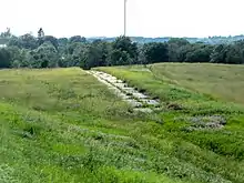 An old ribbon of concrete in a field