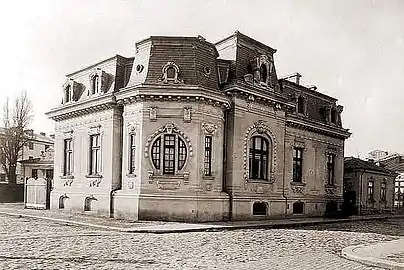 Romulus Porescu House by Dimitrie Maimarolu (1905), mix of Beaux Arts and Art Nouveau