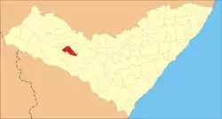 Location of Olho d'Água das Flores
