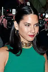Olivia Munn; father is of English, Irish, and German ancestry, while her mother is from Vietnam.