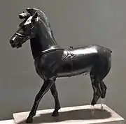 Bronze statuette of a horse, solid cast, early 5th century BC, Argive workshop.