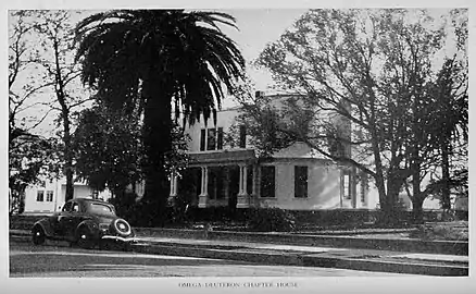 ΦΣΚ's Omega Deuteron chapter, at USC, (former house) circa 1946