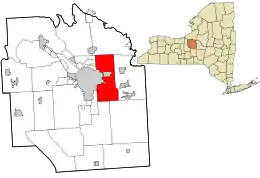 Location in Onondaga County and the state of New York.