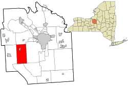 Location in Onondaga County and the state of New York.