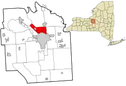 Location in Onondaga County and the state of New York.