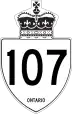 Highway 107 marker