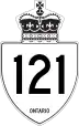 Highway 121 marker