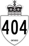 Highway 404 marker