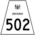 Highway 502 marker