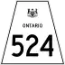 Highway 524 marker