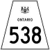 Highway 538 marker